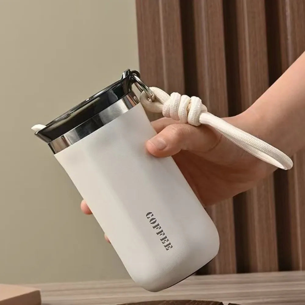 Portable 350ML/500ML Stainless Steel Insulated Cup Leak-Proof Double Wall Thermal Mug with Lid Vacuum Flask Camping Use