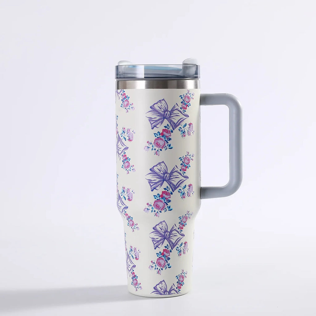 Car portable 304 stainless steel insulated cup 40oz large capacity with handle for cold insulation, suitable for outdoor use