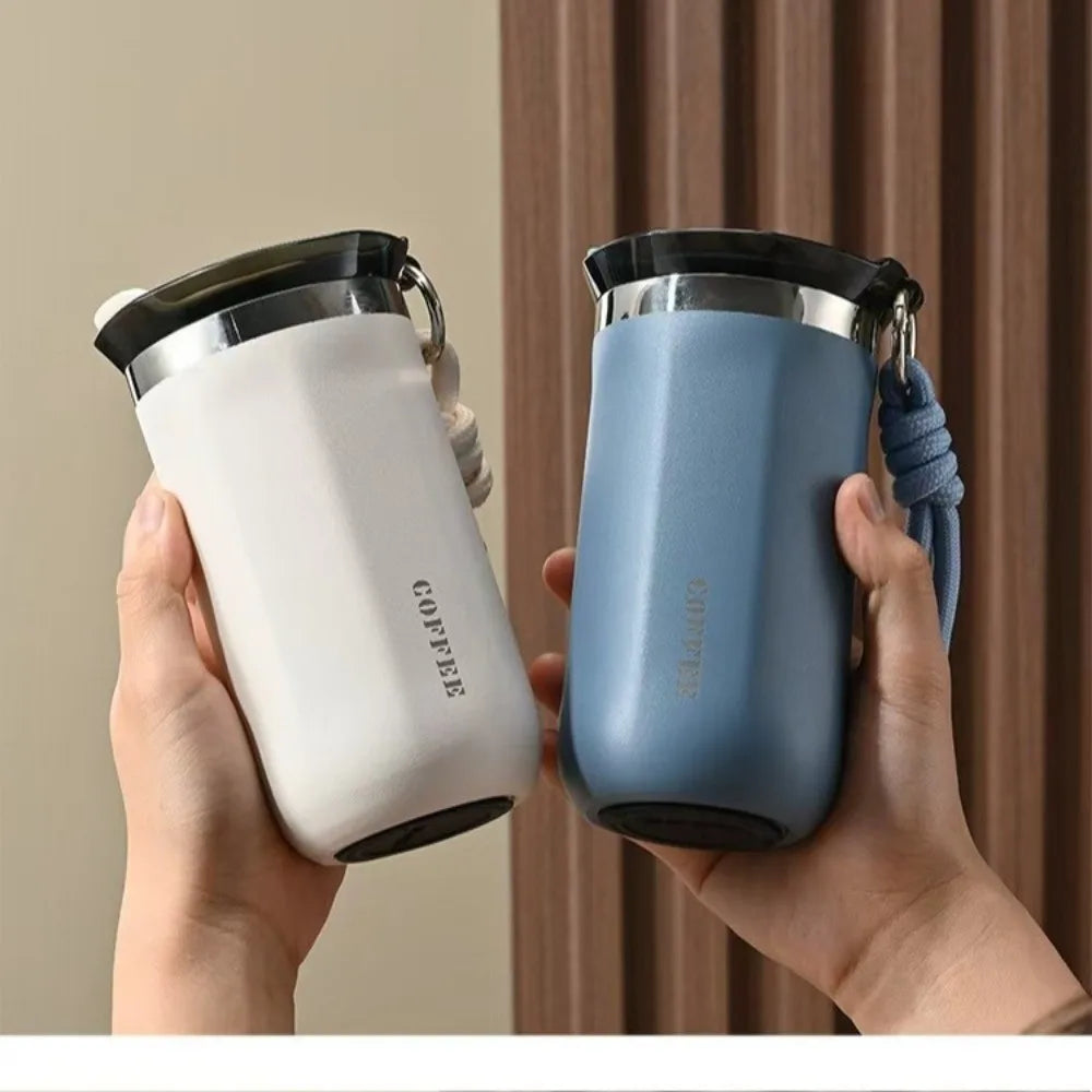 Portable 350ML/500ML Stainless Steel Insulated Cup Leak-Proof Double Wall Thermal Mug with Lid Vacuum Flask Camping Use