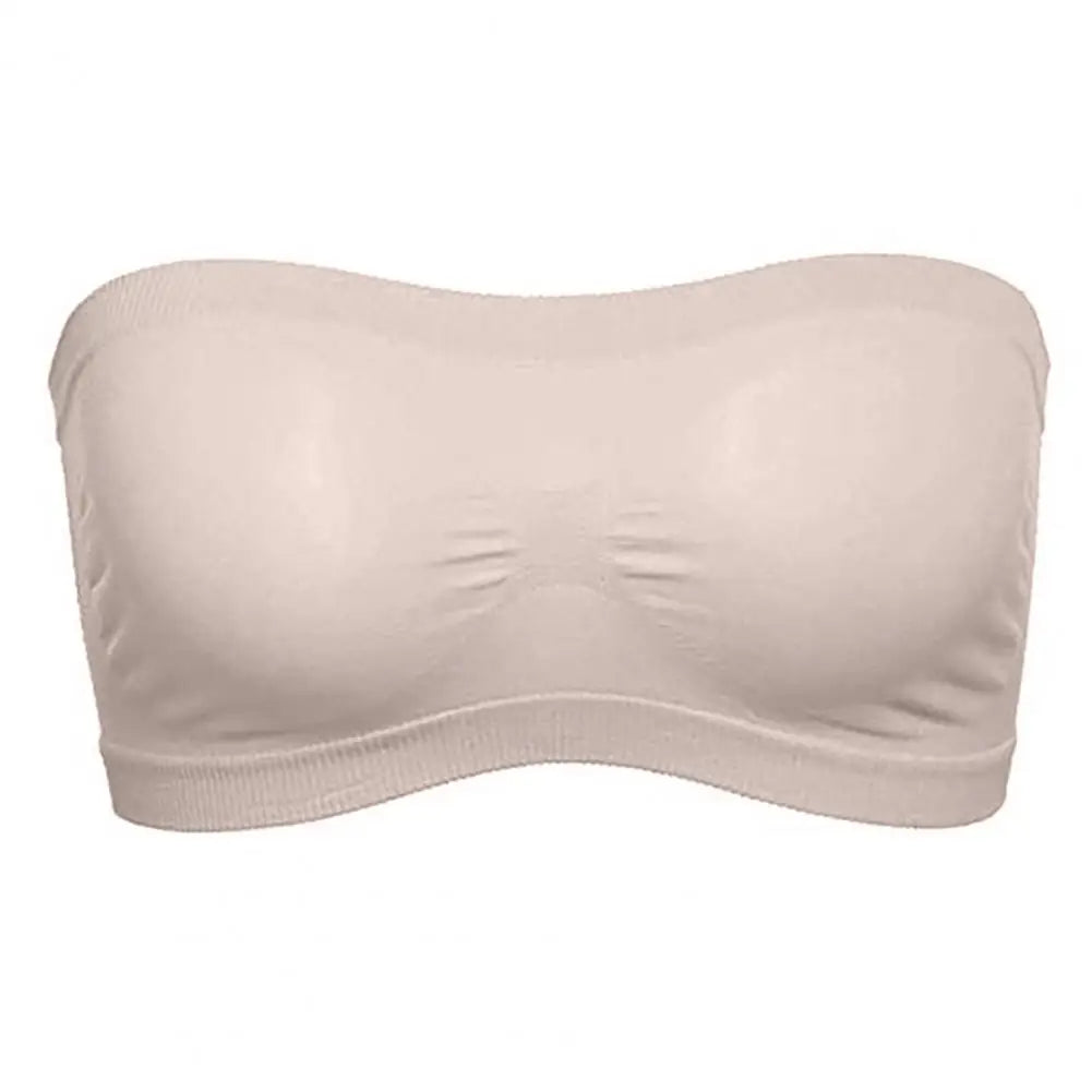 Sports Fitness Women Tube Tops Breathable Strapless Hollow Back Bra Seamless Sport Underwear