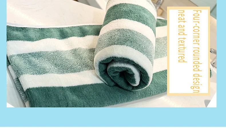 2-pack towels with strong water absorption, quick drying, no shedding, and durability - very suitable for home, beach, and face