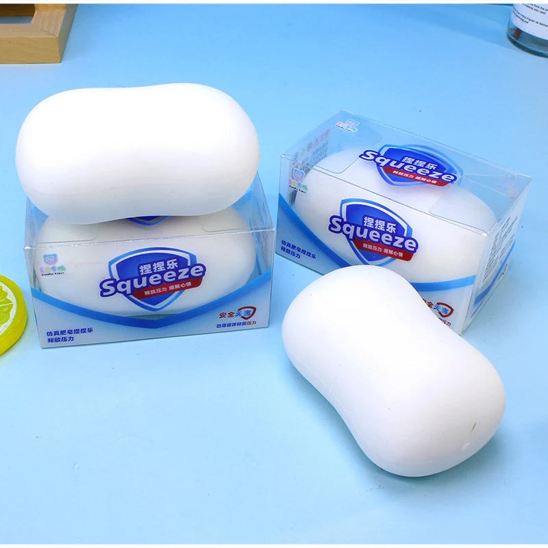 Soap Dumpling Squishy Slow Rising Stress Ball Soft Squeezable Fidget Toy Anti-Stress Relief Sensory Props for Kids Adults