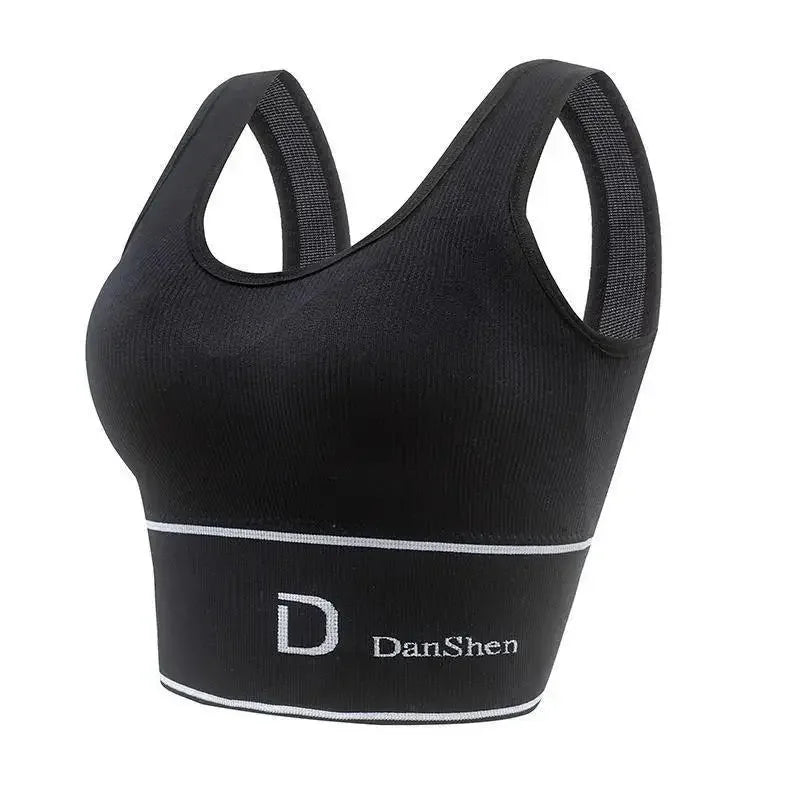 Sports Vest Women Gather Without Steel Ring Shockproof Underwear, Tube Top, Outer Wear, All-match U-shaped Beautiful Back, Big. Bra