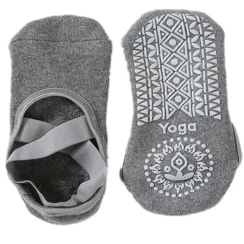 Women Yoga Sport Anti-slip Socks Backless Silicone Dots Socks Ladies Ventilation Ballet Dance Gym Fitness Pilates Cotton Socks