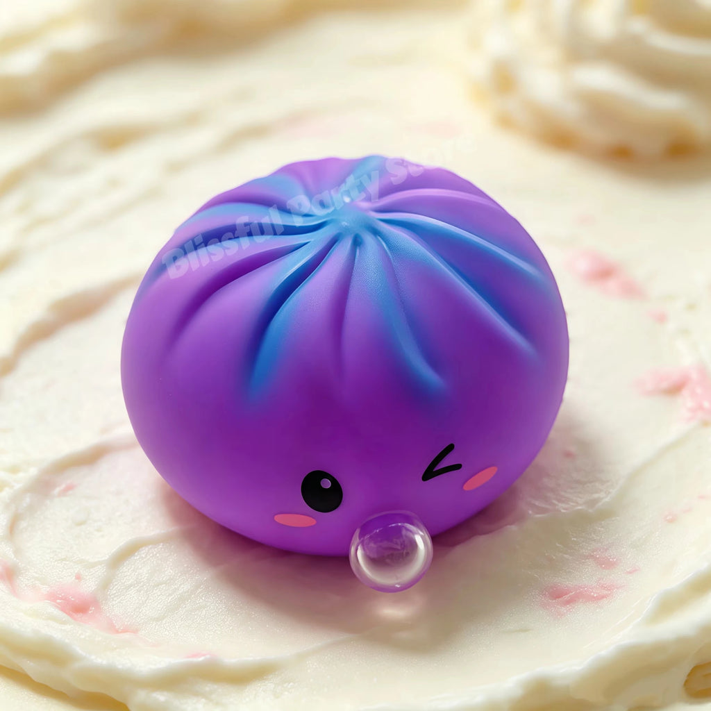 Bubble-Blowing Dumpling Squishy Soft Squeeze Buns Stress Relief Squeeze Ball Office Home Decorat Adults Perfect Gifts Fidgets