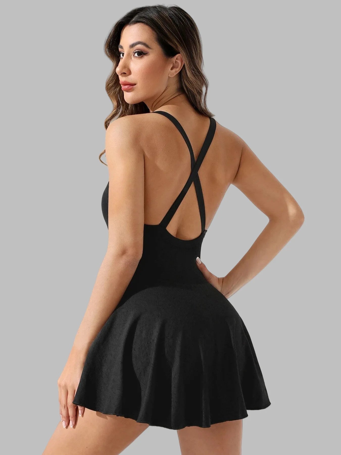Sleeveless Sport Suits Training Running Fitness Short Skorts Tennis Dress Female  Golf Badminton Tracksuits Padded Yoga Skirts