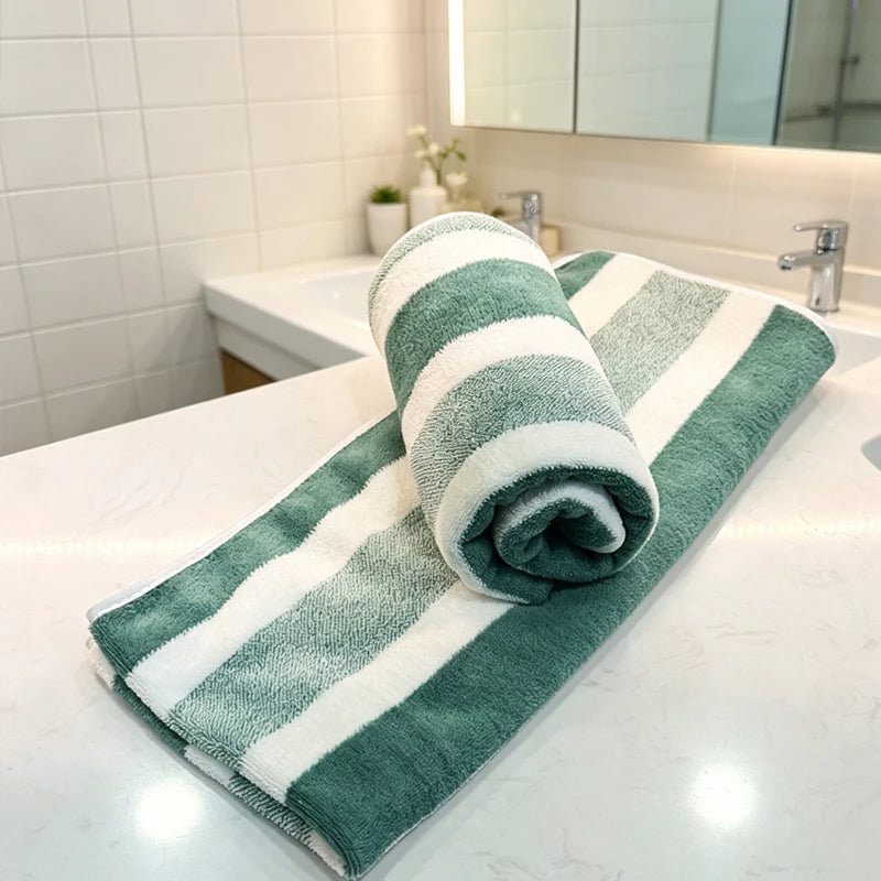 2-pack towels with strong water absorption, quick drying, no shedding, and durability - very suitable for home, beach, and face