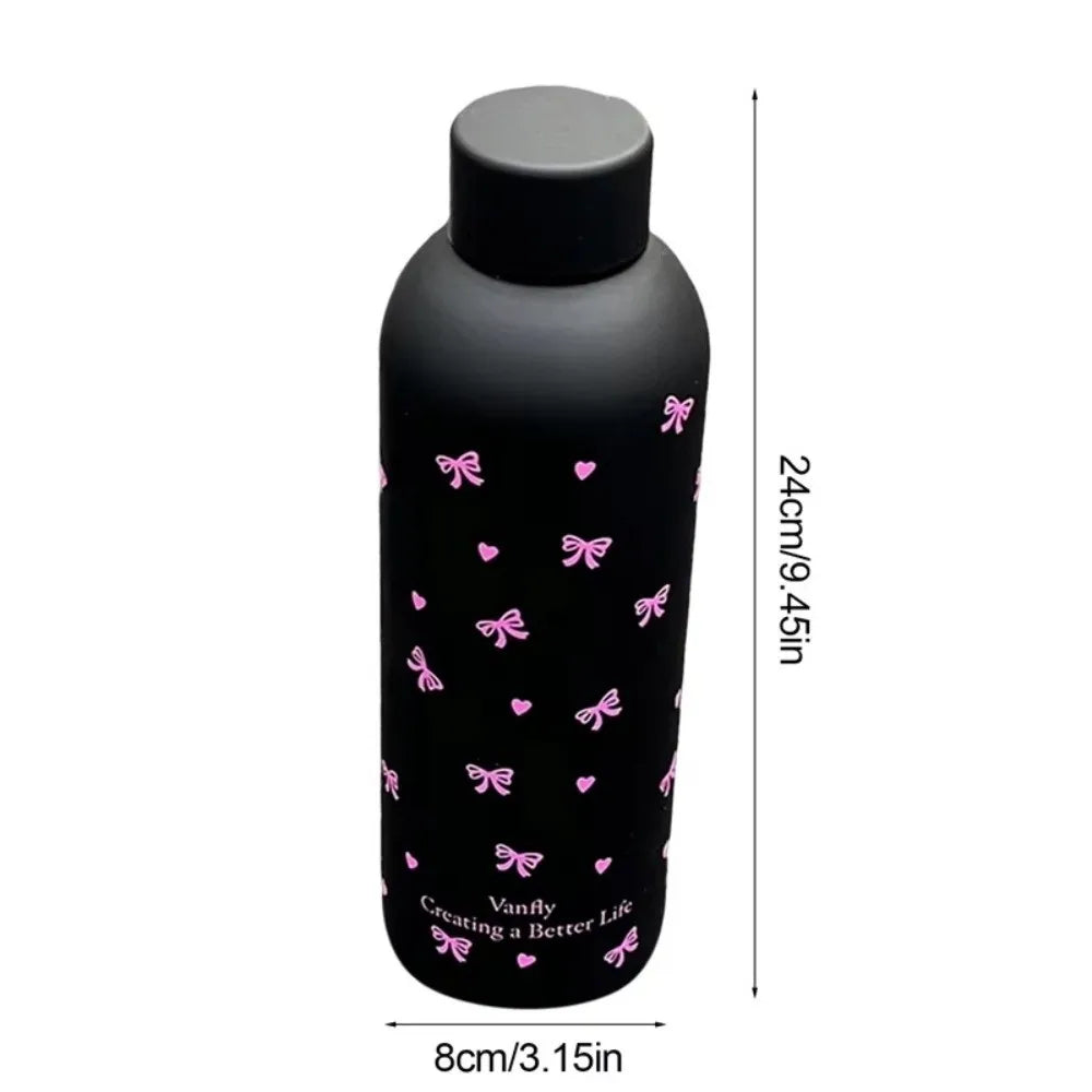 500ml Insulated Cup Stainless Steel Bowknot Dachshund Thermal Car Cup Double Wall Small-mouth Travel Insulated Flask